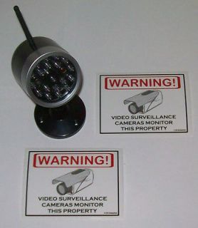 FAKE SPY SECURITY CAMERA DUMMY CAM IR CCTV CAMERA+LENS+LED+WARNING