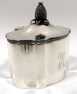 Caldwell & Co. Sterling Silver Tea Caddy Pineapple Finial