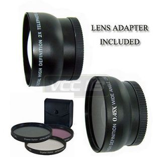 Angle Lens + Telephoto + 3 FILTER FOR CANON POWERSHOT G15 LA DC58L