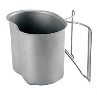 Heavy Gauge Stainless Canteen Cup   Fits 1 Quart Plastic Canteens