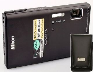 Nikon COOLPIX S100 16.0 MP 5XOPT 3.5 Touch Digital Camera Leather