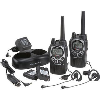 Midland Handheld GMRS Radio Pair   36 Mile Range, Waterproof, Black