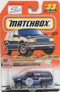 YOUR CHOICE 2000 Matchbox LOGO Cars MOC Choose Tahoe Humvee Aero