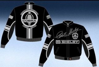 Carroll Shelby Cobra 50th Anniversary Racing Black Gray Jacket Coat