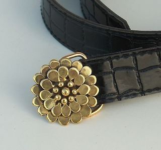 Flower Limited Edition Brass Belt Buckle by Carl Tasha Cape Cod Artist