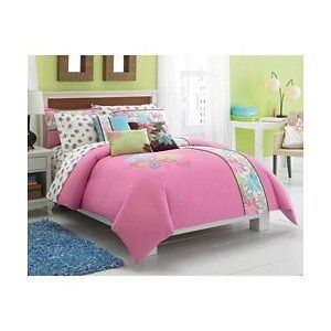 Roxy BE TRUE Full duvet set ~ Sheets, Pillow Cases ~ Pink Green Blue ~