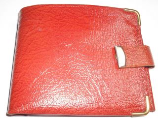 Vintage 1960s Womens Mens Carrington Genuine Buffalo Hide Red Leather