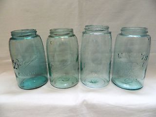 Vintage Blue Mason Jars Wedding Jars Crafts quart size