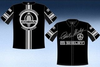 Carroll Shelby Cobra 50th Anniversary Racing Pit Crew Shirt Adult Mens