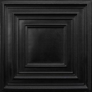 222 Decorative Ceiling Tiles 24x24   Black