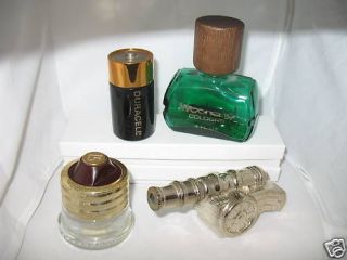 AVON COLOGNE 4 COLLECTIBLE BOTTLES DURACELL CANNON WEEKENDER FUSE 40