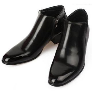 New Mens Dress Leather Shoes Formal Casual Black Ankle Boots Deluxe US