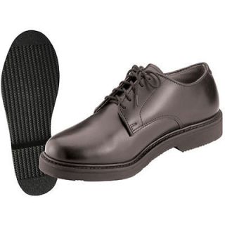 Soft Sole Black Gloss Military Dress Uniform Leather Oxford Shoes