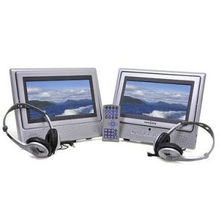  9DPDVD Dual 9 LCDs Portable DVD Player W/Headphones & Carrying Case