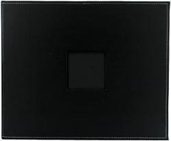 BLACK Faux Leather 3 Ring Scrapbook Binder Album 12x12