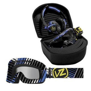 VZ Sizzle Goggles with SkullCandy Skullcrusher Headphones and Case