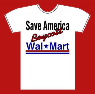 SAVE AMERICA BOYCOTT  T Shirt  Free S&H 