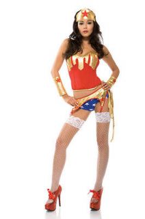 FREE SHIPPING! New Wonder Woman Super Hero Women Costume Halloween Pow