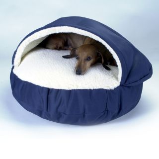 Cave Sherpa Interior 25 small dog Nesting Pet Bed Cedar/Poly fill