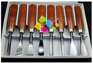 TURNING CARVING CHISELS SET 8 pieces Pro Large Carpenter Wood TOOLS