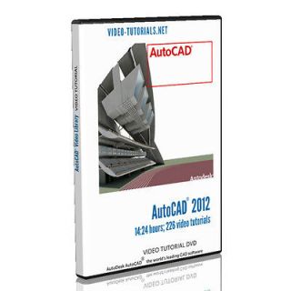 AutoCAD 2012 Video Tutorial DVD (download/onli ne included) 14:24hrs