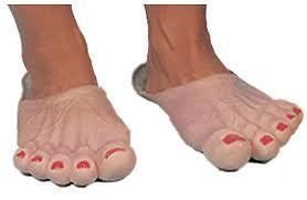 Flintstone Funny Jumbo Feet Slippers Flip Flops Costume Caveman Female