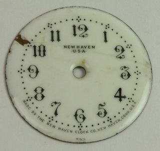 RARE Antique NEW HAVEN Porcelain Pocket Watch Dial 53mm