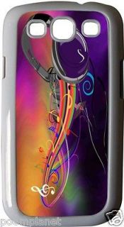 HeadPhones Music Notes White Cell Phone Case for Samsung Galaxy S3