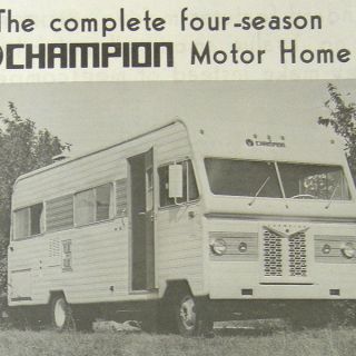 VTG Champion Motor Home 20ft BROCHUR PRINT AD travel trailer camper