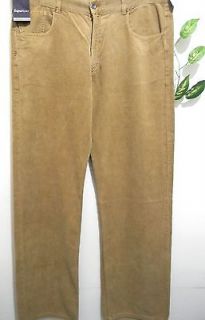 Zegna Sport Tan Brown Casual Velvet Mens Pants Size 40 100% Cotton New