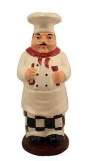 FAT CHEF COOKIE JAR French Kitchen Decor Snack Canister Ceramic Portly