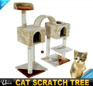 New Condo Cat Tree House Scratch Post Condo Pet Furniture With 2