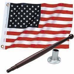 SEACHOICE MARINE U.S.A BOAT FLAG POLE KIT 78191