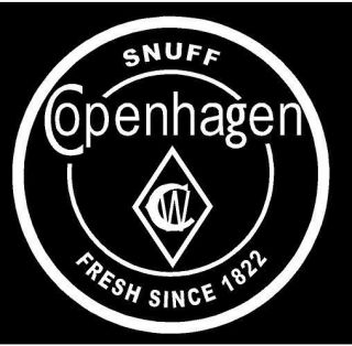 Vinyl Decal   Copenhagen lid chew snuff tobaccco fun sticker truck
