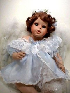 CHARISSE, Hamilton porcelain angel doll with feather wings by Phyllis