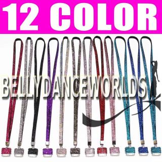 BLING RHINESTONE CRYSTAL LANYARD IPHONE IPOD ITOUCH CELL PHONE HOLDER