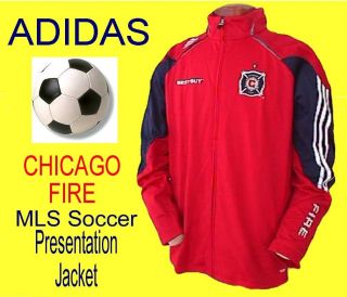 ADIDAS MLS Soccer CHICAGO FIRE PRESENTATION JACKET L