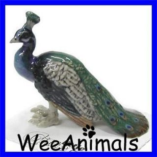 Little Critterz Shimmer Peacock Bird Miniature Figurine Wee Animal