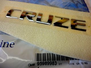 2011 2013 Chevrolet Cruze Deck Lid Trunk Cruze Emblem Nameplate OEM