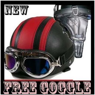 Motorcycle scooter Vintage helmet motorbike goggle+Ear Cover Winter