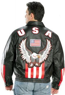 American USA Flag Eagle Bomber Jacket