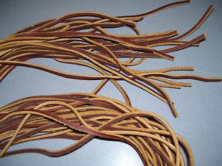 NEW. ONE PAIR MEDIUM BROWN RAWHIDE LEATHER 12 SHOE/BOOT LACES.