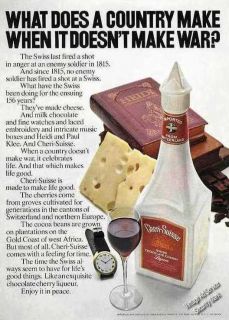 1971 Cheri Suisse Chocolate Cherry Liqueur Print Ad