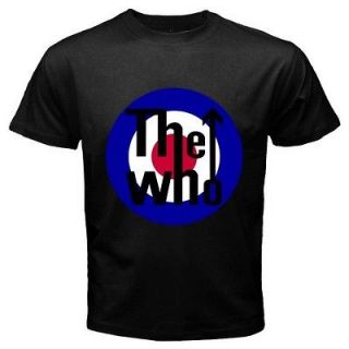 New THE WHO Logo Legendary Rock Band Mens Black T Shirt Size S to 3XL