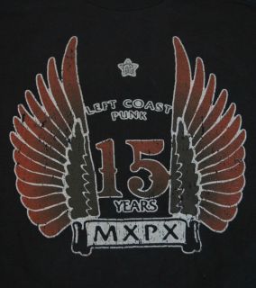 Vintage MXPX Left Coast Punk 15 Years concert t shirt 50/50 2007 XL