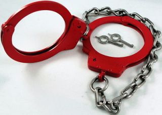 CTS Hiatt Thompson 9000 Red Police Leg Irons Prison Shackle Restraints