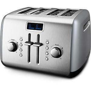 KitchenAid KMT422CU 4 Slice Toaster w LCD Display Silver  New N Orig