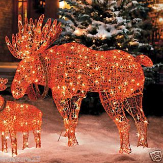 Outdoor Christmas Moose Holiday Yard Decoration Display Decor 40