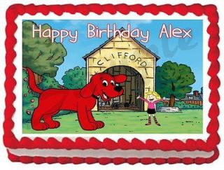 CLIFFORD Edible image frosting cake topper decoration