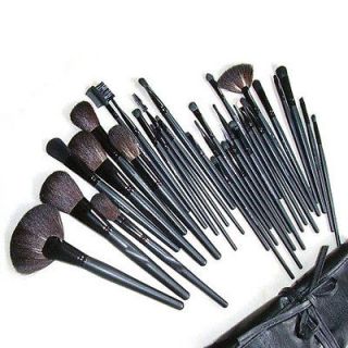 32pcs Eyebrow Makeup Brush Eyeshadow Cosmetic Natural Leather Brushes